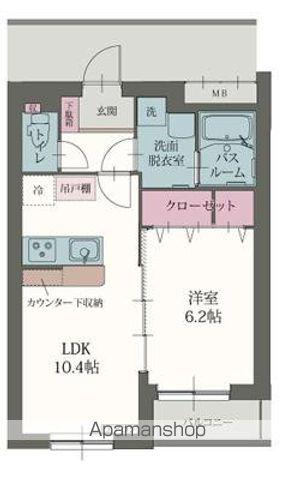 パルテールさくら(1LDK/2階)の間取り写真