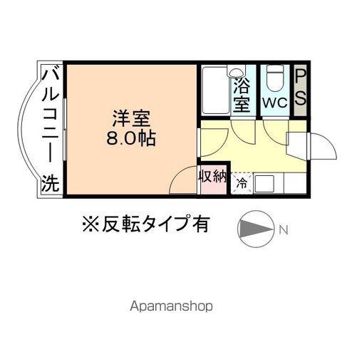 シティハイツ安野屋(1K/2階)の間取り写真