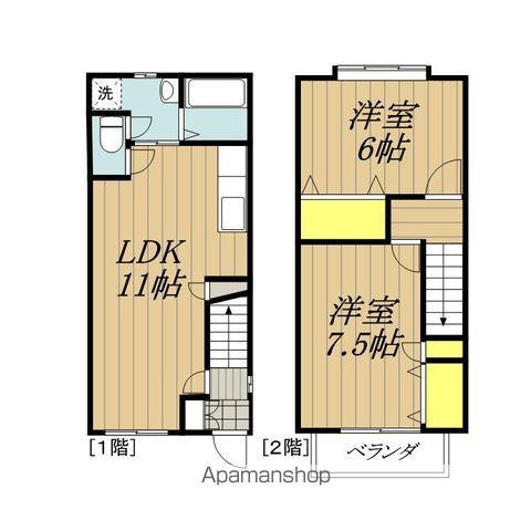 ポナール中屋Ａ(2LDK)の間取り写真