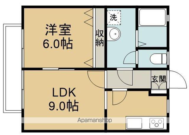 もりの舎(1LDK/1階)の間取り写真