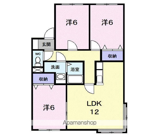 メゾン・ド・エスポワール(3LDK/1階)の間取り写真