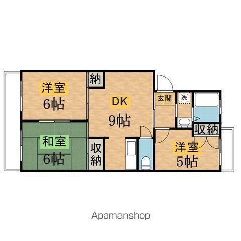 ファミールアビタシオン(3DK/2階)の間取り写真