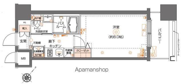 ZOOM池尻大橋(1K/11階)の間取り写真