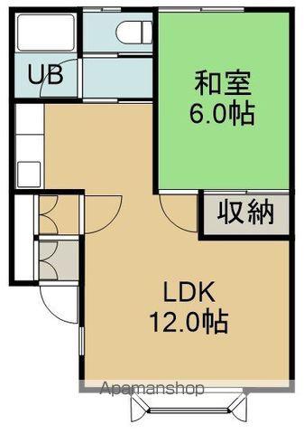 コーポM&Y(1LDK/1階)の間取り写真