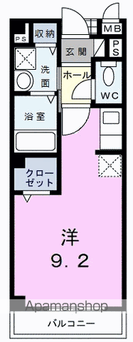 クレメントヒル(1K/2階)の間取り写真