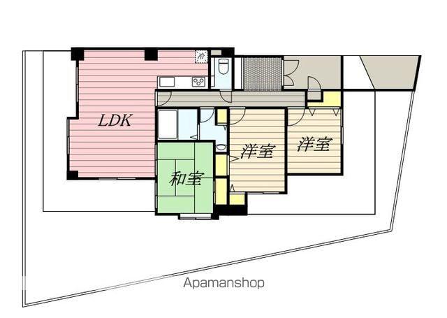 プレセランス長住(3LDK/1階)の間取り写真
