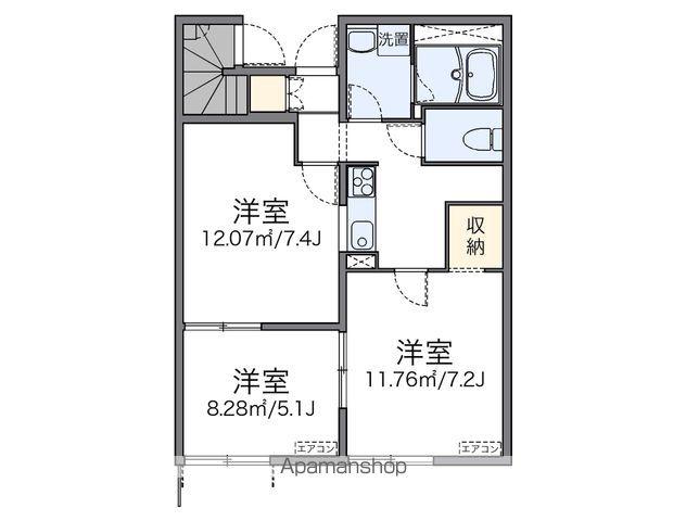 レオパレスウィステリア(2LDK/1階)の間取り写真