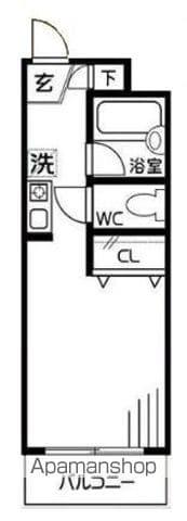 ESPOIR小平(ワンルーム/2階)の間取り写真