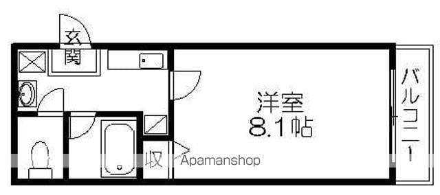 レークナウリバー3(1K/1階)の間取り写真