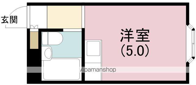 ロイヤル野里(ワンルーム/3階)の間取り写真