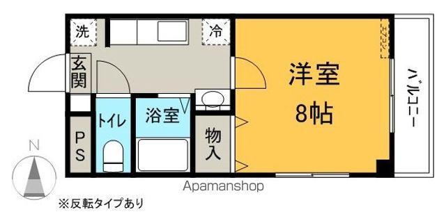 プチハウスこまくさ(1K/1階)の間取り写真