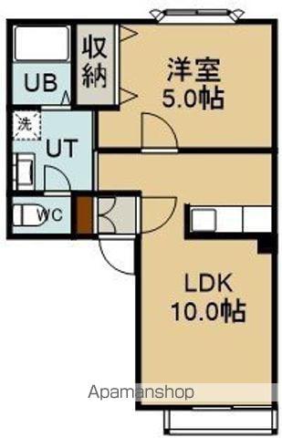 ノースクレストN(1LDK/1階)の間取り写真