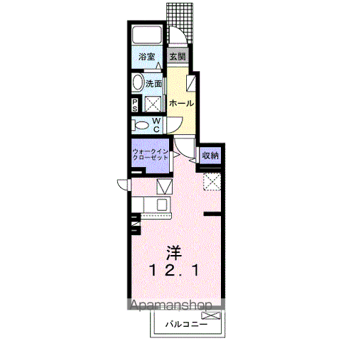 サン メゾン(ワンルーム/1階)の間取り写真