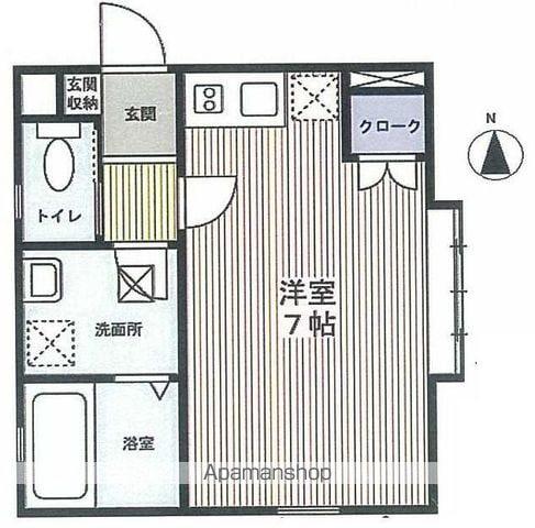 アクシスT(ワンルーム/2階)の間取り写真
