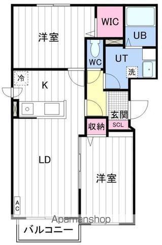 チアフルメゾン(2LDK/1階)の間取り写真