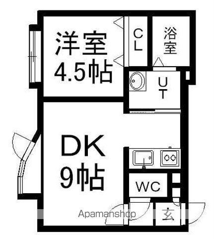 ブランピエールⅡ(1LDK/2階)の間取り写真