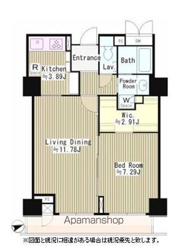 パークアヴェニュー神南(1LDK/7階)の間取り写真