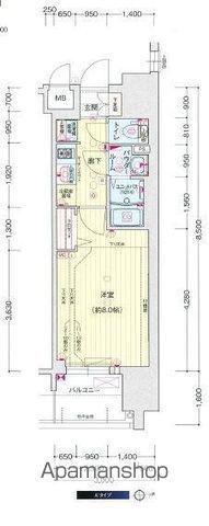 プレサンス上前津フィット(1K/13階)の間取り写真