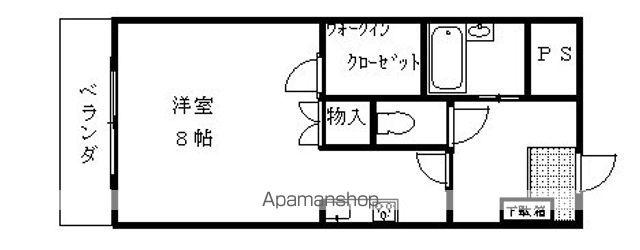 TWIN・M(1K/3階)の間取り写真