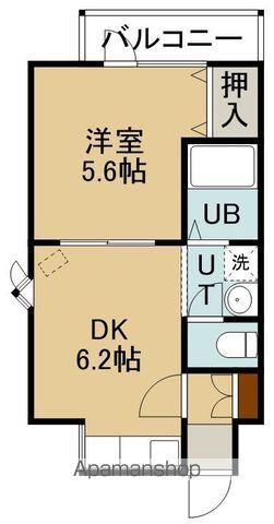 カトレアハウス(1DK/2階)の間取り写真