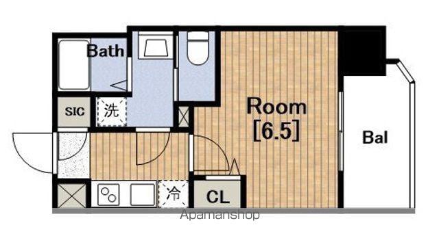 FIRSTFIORE大正LIETE(1K/4階)の間取り写真