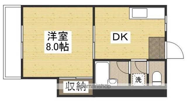 グリンベルⅣ(1DK/2階)の間取り写真