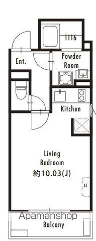 プライマル東新宿(ワンルーム/2階)の間取り写真