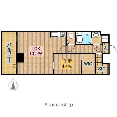 VIARE STORIA(1LDK/11階)の間取り写真