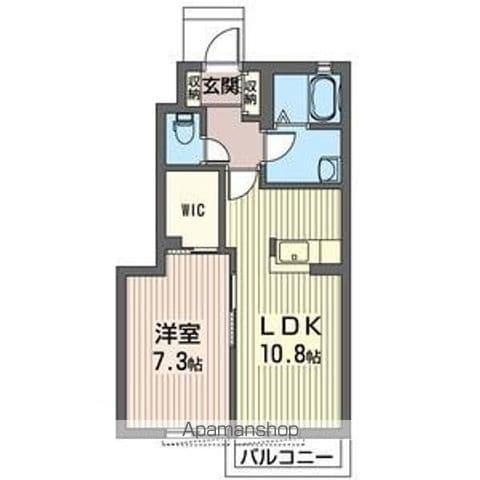 ブレストン・ステージ(1LDK/1階)の間取り写真
