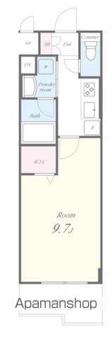 ウェルデンス八王子(1K/4階)の間取り写真