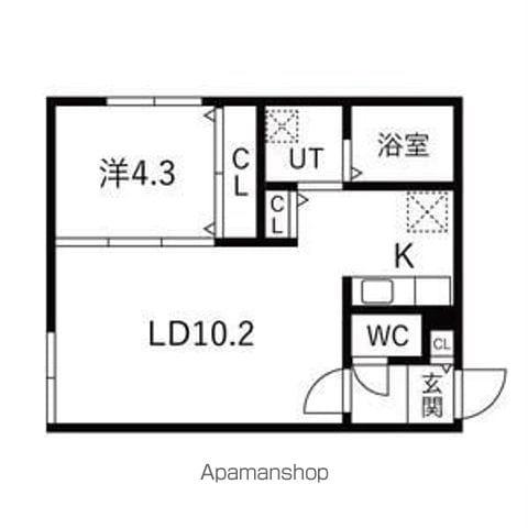 HERO YAMAHANA2(1LDK/2階)の間取り写真