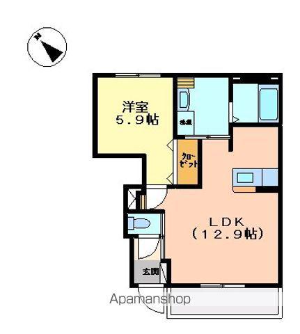 グランディオ(1LDK/1階)の間取り写真