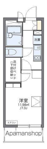 レオパレス城東ガーデン(1K/1階)の間取り写真