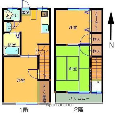 サンハイムKSⅡ(3DK/1階)の間取り写真