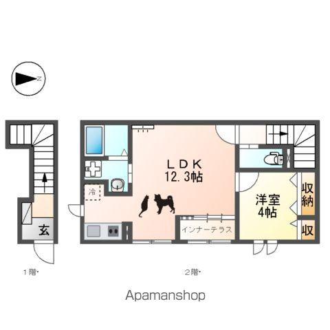 ピュアパーク22(1LDK/2階)の間取り写真