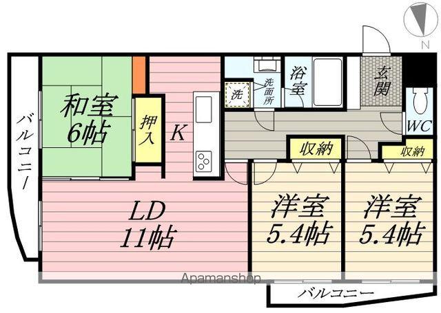 GLEASON GARDEN(3LDK/2階)の間取り写真
