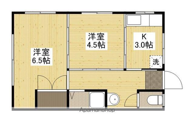 光ハイツ(2K/3階)の間取り写真