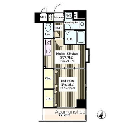 GRAN RIO(1DK/7階)の間取り写真