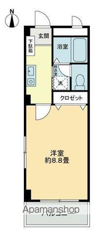 フォブールMIKI(1K/2階)の間取り写真