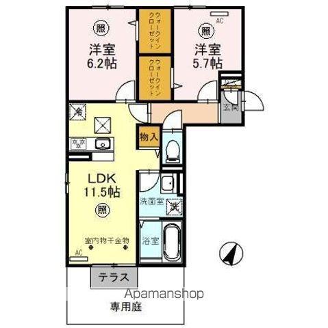 ファミリア.T(2LDK/1階)の間取り写真