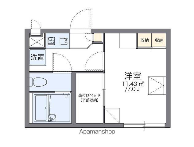 レオパレス柳都(1K/2階)の間取り写真