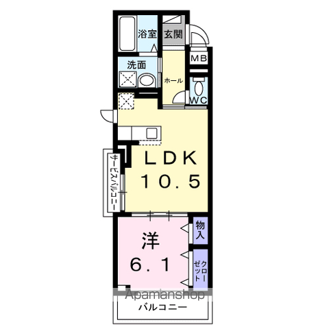 ワーズイヤー12(1LDK/3階)の間取り写真