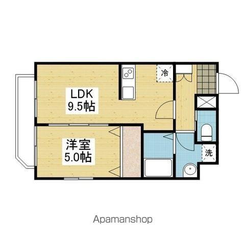 スミタスヴィラ生石(1LDK/2階)の間取り写真