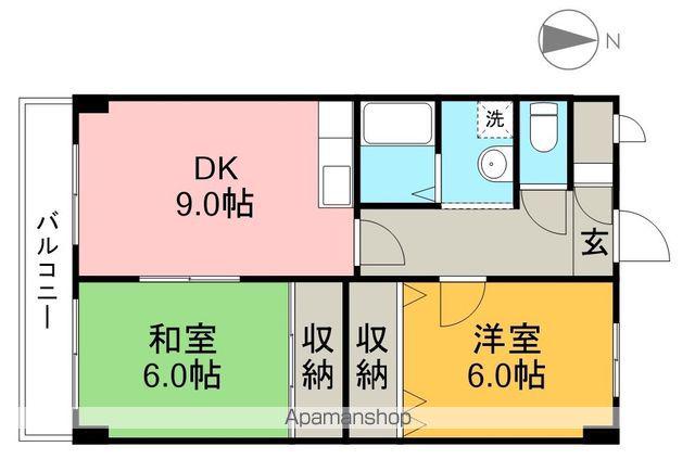 パルカモべ(2DK/3階)の間取り写真