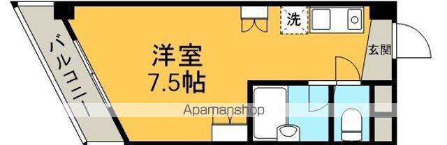 つるやビル(ワンルーム/4階)の間取り写真