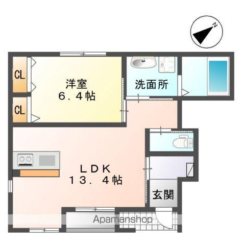 ヴィラカマリヤⅡ(1LDK/1階)の間取り写真