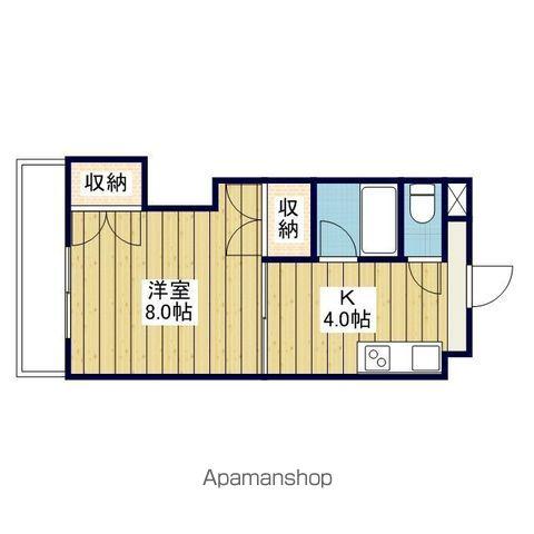 ロイヤルハイツ平和通(1K/2階)の間取り写真