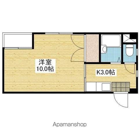 レジデンスみゆき(1K/2階)の間取り写真