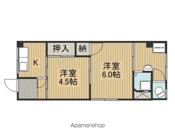 前川ハイツ(2K/2階)の間取り写真