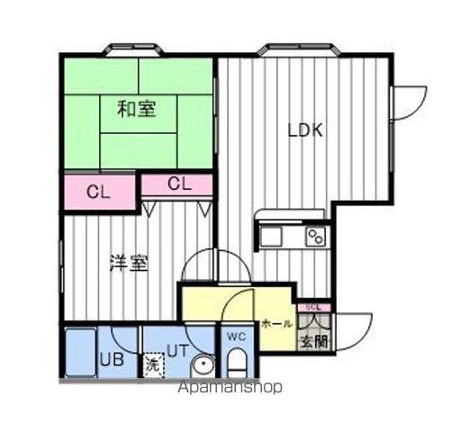 モニュメント25(2LDK/3階)の間取り写真